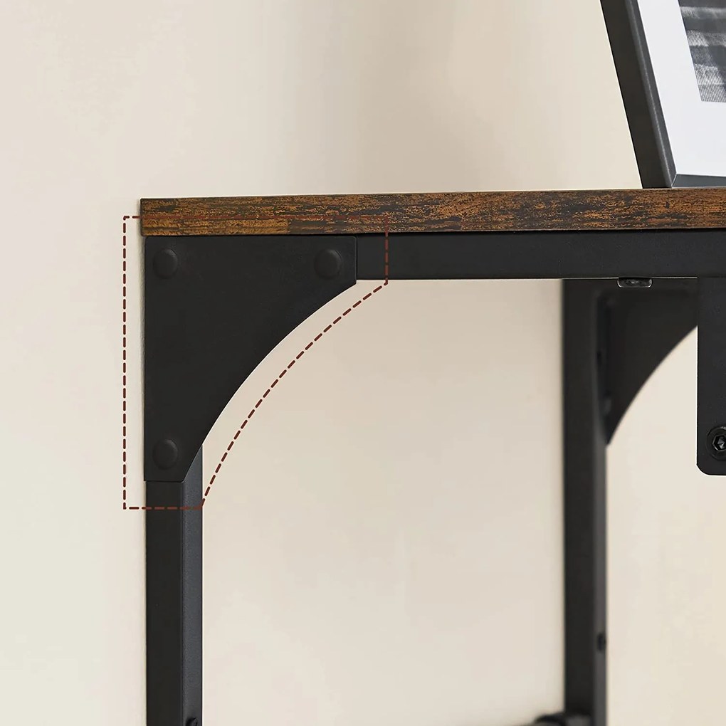 Predsieňový vešiak Houseland Monteco hnedý/čierny