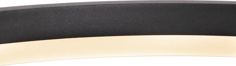 Dizajnové závesné svietidlo čierne 60 cm vrátane LED 3-stupňové stmievateľné - Anello