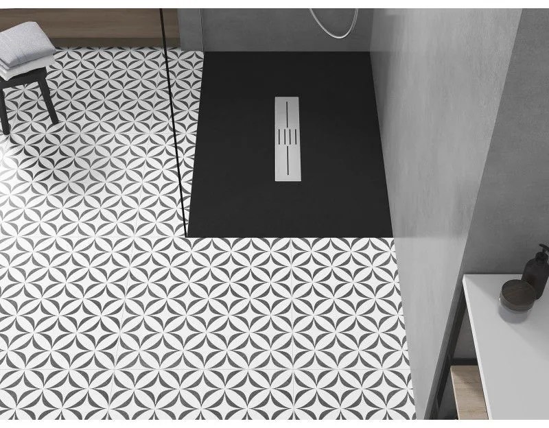 Mexen Toro, SMC obdĺžniková sprchová vanička 110 x 70 cm, čierna matná, 43707011