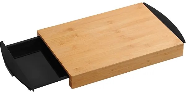 Kesper Krájacia doska, doštička, bambusová, s 2 miskami, CUTT2 - čierna