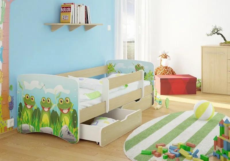 MAXMAX Detská posteľ žabička funny 160x70cm - bez šuplíku 160x70 pre všetkých NIE
