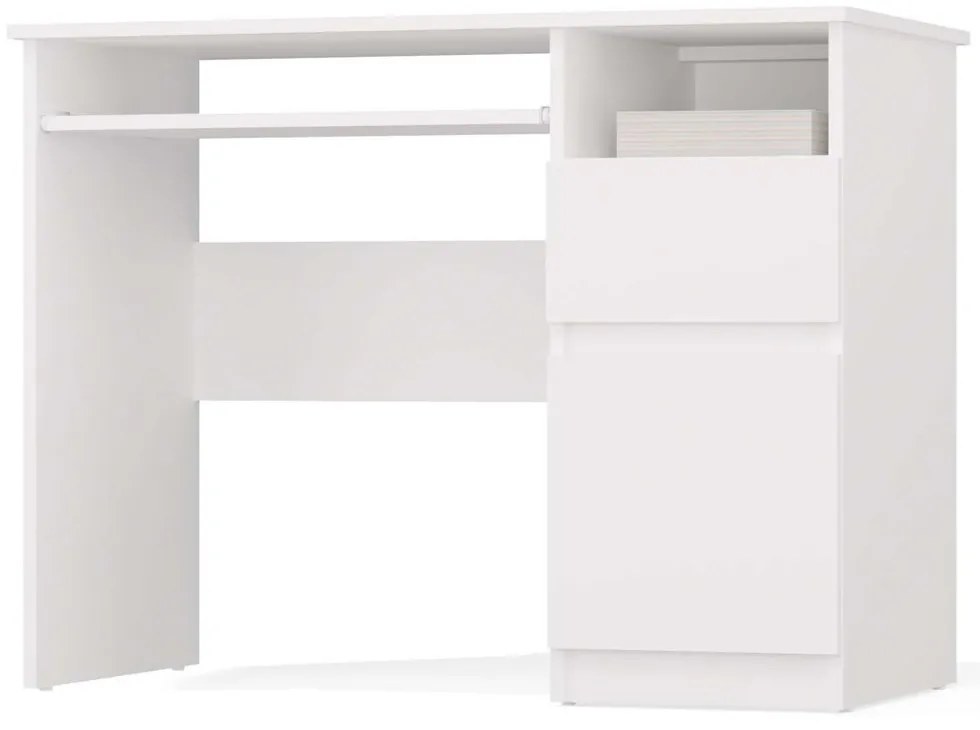Písací stôl Porto 98 cm pravý biely
