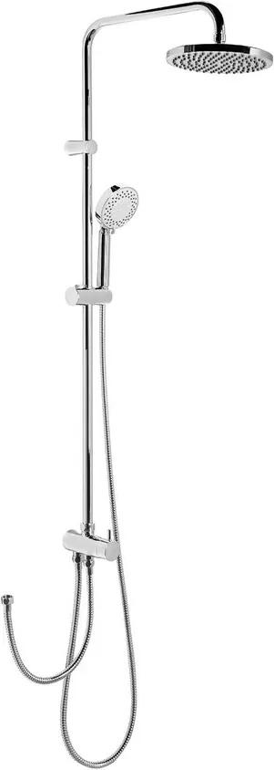 Sapho 1202-13 sprchový stĺp pre nástennú batériu, pevná a ručná sprcha, guľatý, chróm
