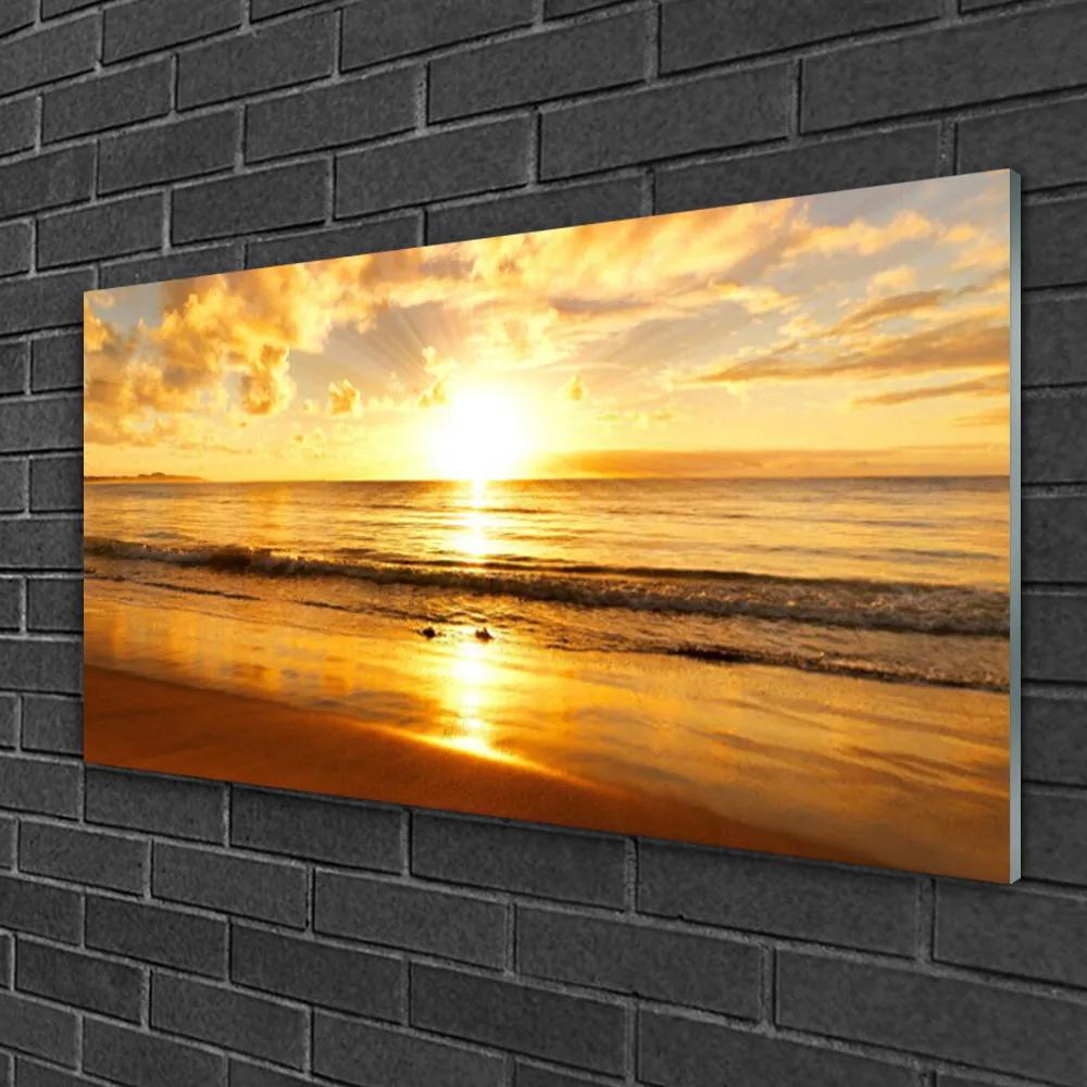 Obraz na skle More slnko krajina 140x70 cm