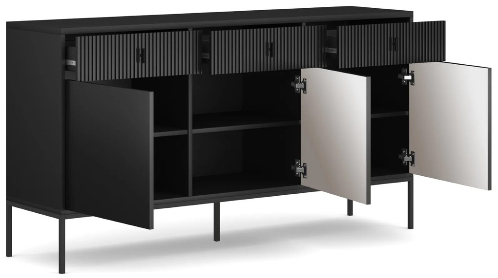 Komoda Maggiore 154,5 cm čierna