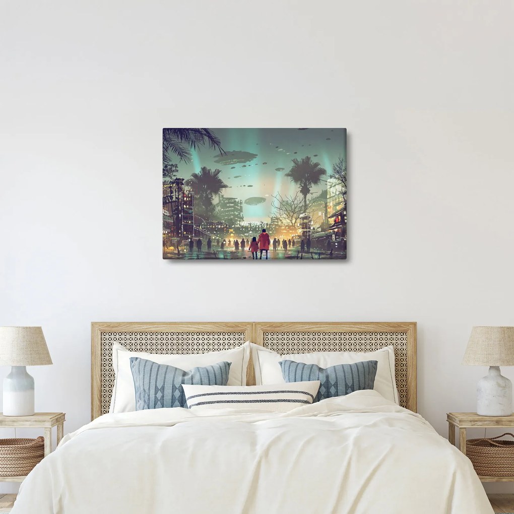Obraz - mesto v budúcnosti (70x50 cm)