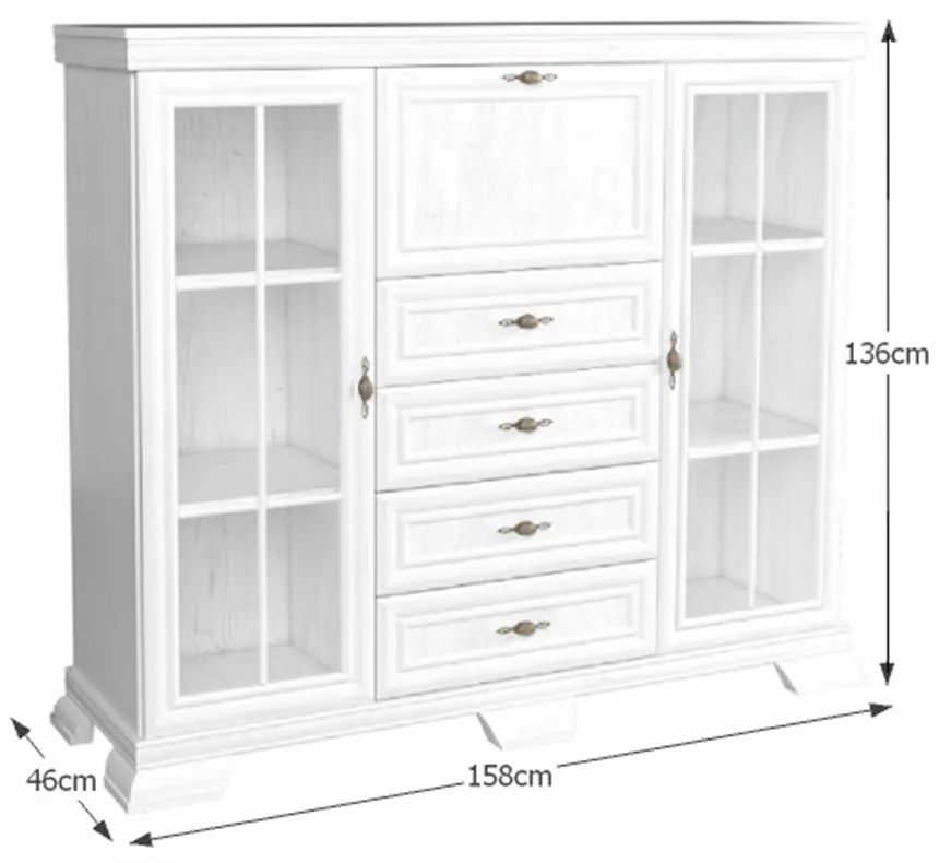 KORA KK7 komoda, borovica Andersen