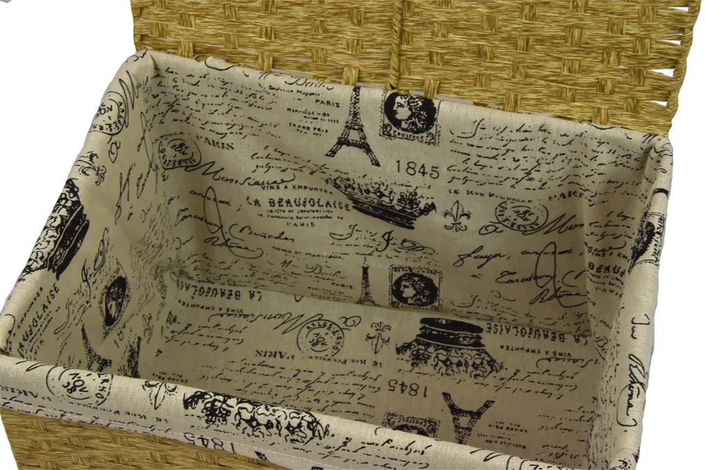 Vyšší úložný box melírovaný s látkou paris Rozmery (cm): 41x30, v.27