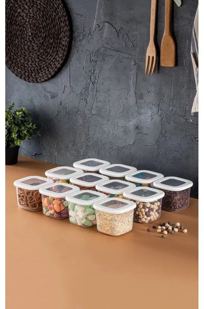 Plastové dózy v súprave 12 ks na potraviny Fresco – Hermia