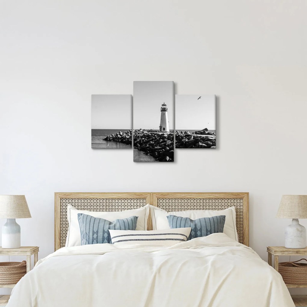 Obraz - Maják na pobreží, Santa Cruz, Kalifornia (90x60 cm)