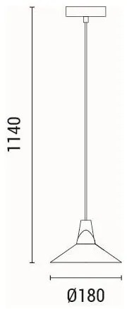 Luster na lanku 1xE27/15W/230V biela