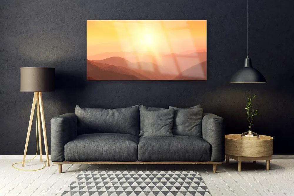Obraz plexi Slnko hory príroda 120x60 cm