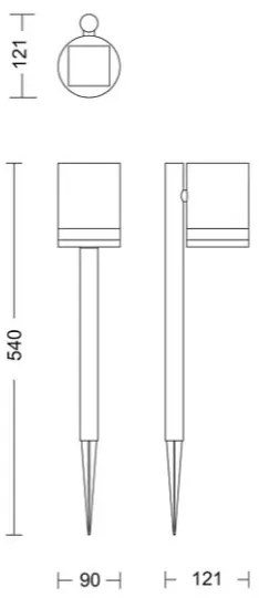 Philips - LED Solárna lampa FYCE LED/1,5W/3,7V 1200 mAh IP44