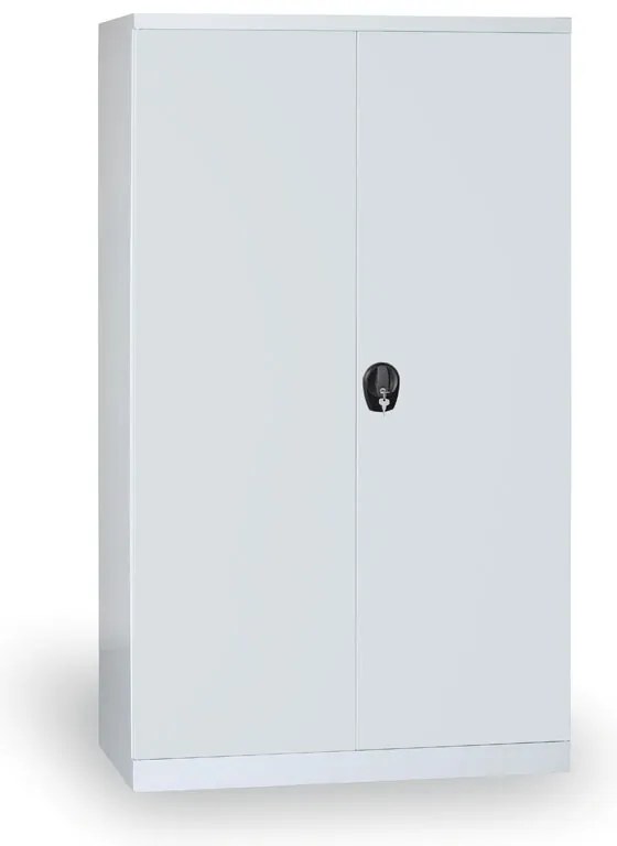 Plechová dielenská policová skriňa KOVONA - demontovaná, 4 police, 1200 x 500 x 1800 mm, sivá