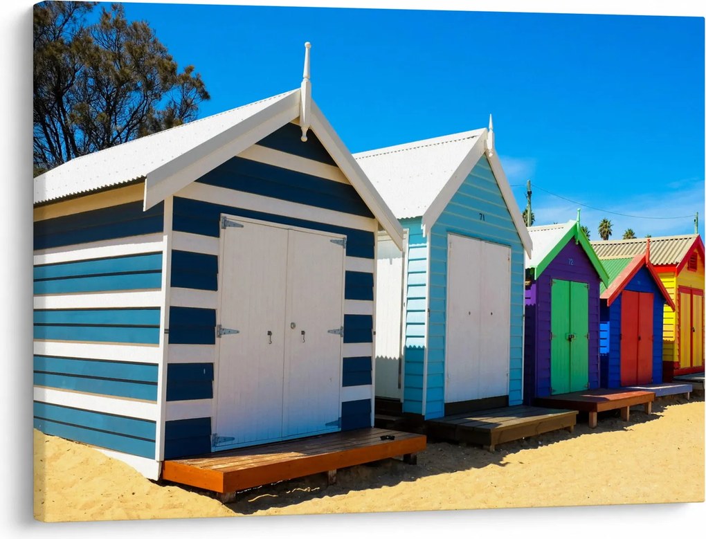 Obraz - Pláž Brighton, Melbourne, Austrália (70x50 cm)