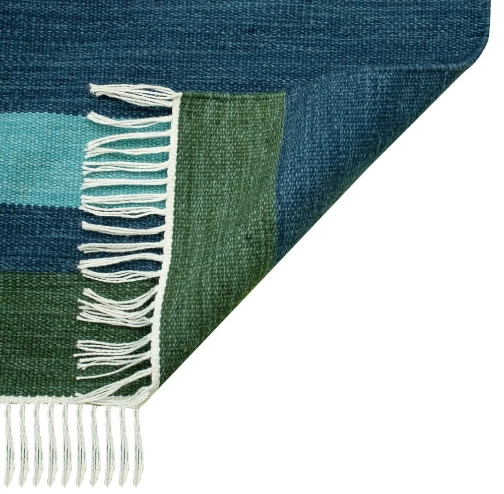 Tmavomodrý obojstranný vonkajší koberec z recyklovaného plastu Green Decore Marlin, 160 x 230 cm