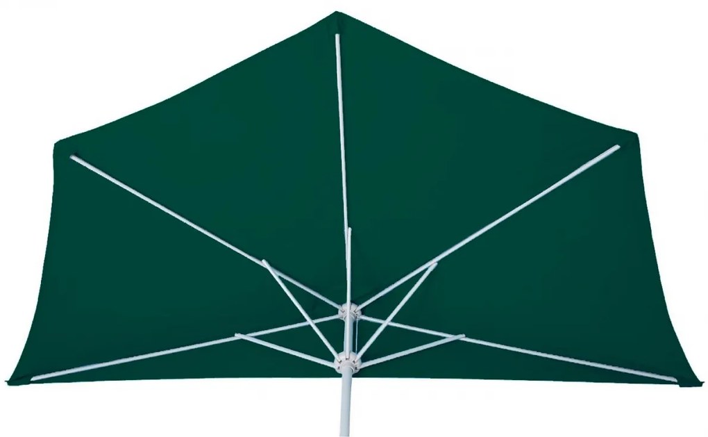 Slnečník polkruh Parla - polyester/hliník - 300cm zelená so stojanom