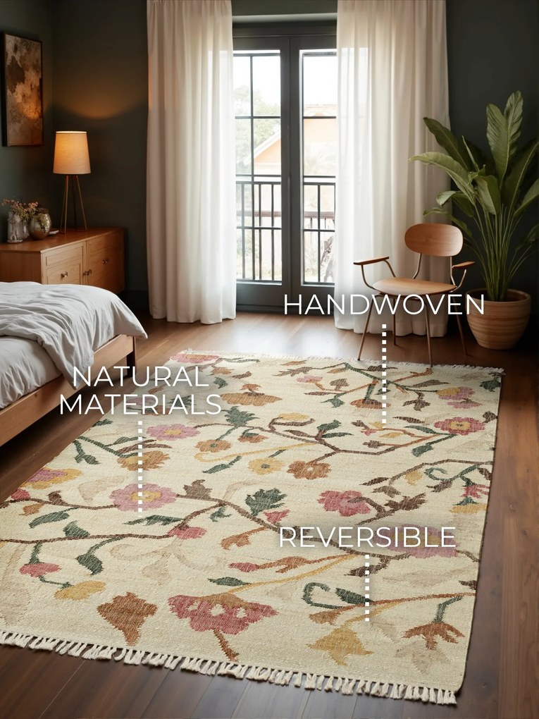 Kusový koberec Violette 106259 Cream/Multi z kolekcie Elle, 200x300, viacfarebná, kuchyňa, ELLE Decoration