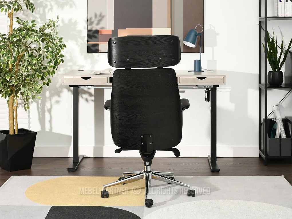 Kreslo Lionel (čierna + chrómová). Akcia -35%. Vlastná spoľahlivá doprava až k Vám domov. 1110517