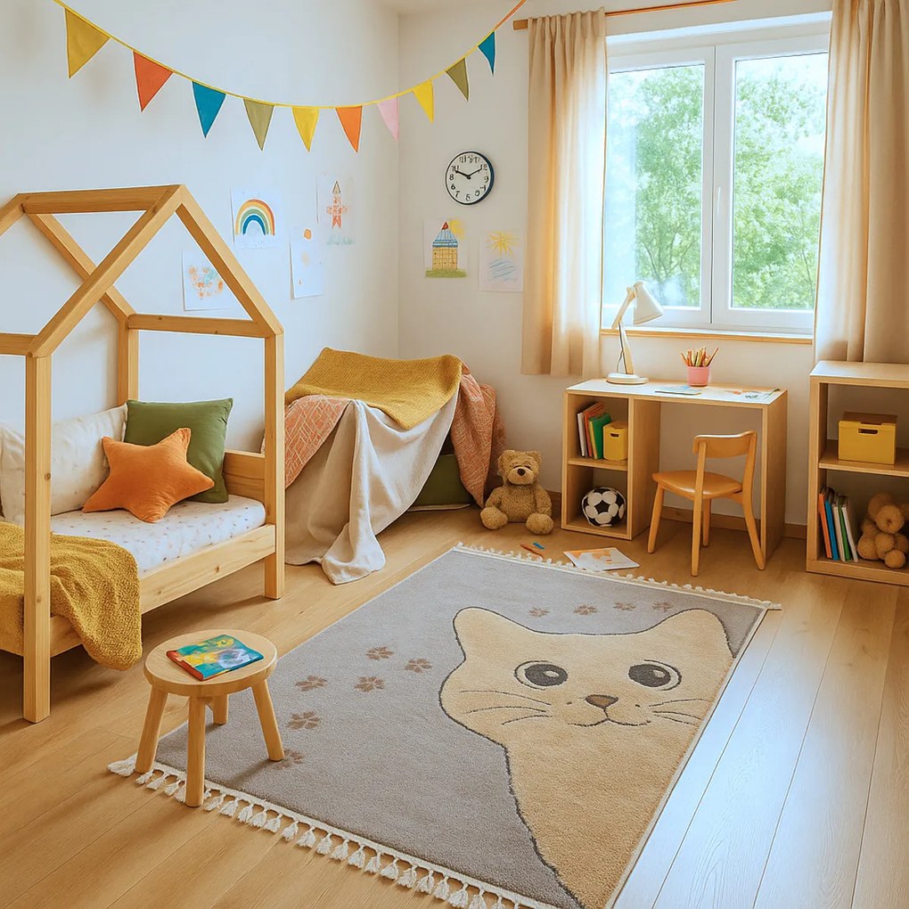 Obsession, Detský kusový koberec My Fano 396 Cats, 160x230, hnedá, detská izba