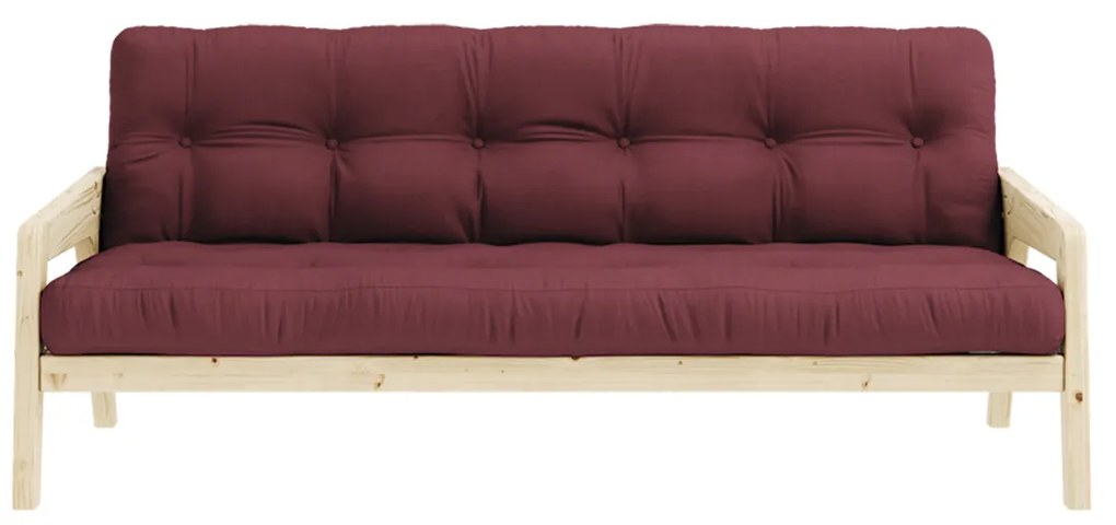Variabilná pohovka Grab Clear lacquered/Bordeaux 93 × 204 × 90 cm