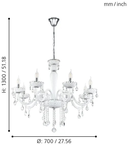 Eglo 39114 - Luster CARPENTO 8x14/40W/230V