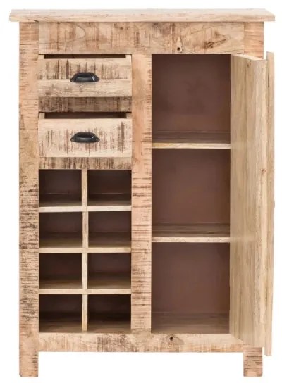 furniture-nabytek.cz - Masívna komoda Highboard Caribou z mangového dreva, lakovaná, prírodná farba