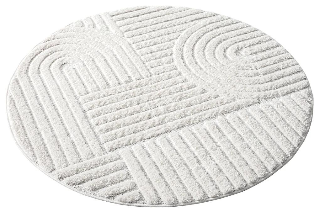 Dekorstudio Moderný okrúhly koberec FOCUS 765 krémový Priemer koberca: 200cm