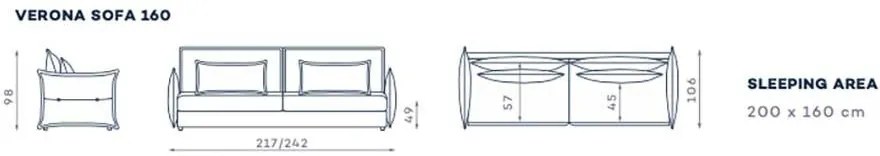 BEFAME Verona sofabed 160 s matracom