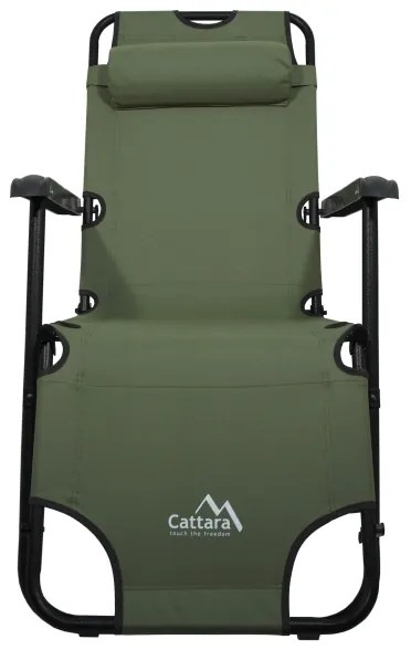 Skladacie polohovateľné kreslo zelená/čierna