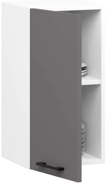 Horná kuchynská skrinka OLIWIA W30 H580 biela / grafitová / sivá