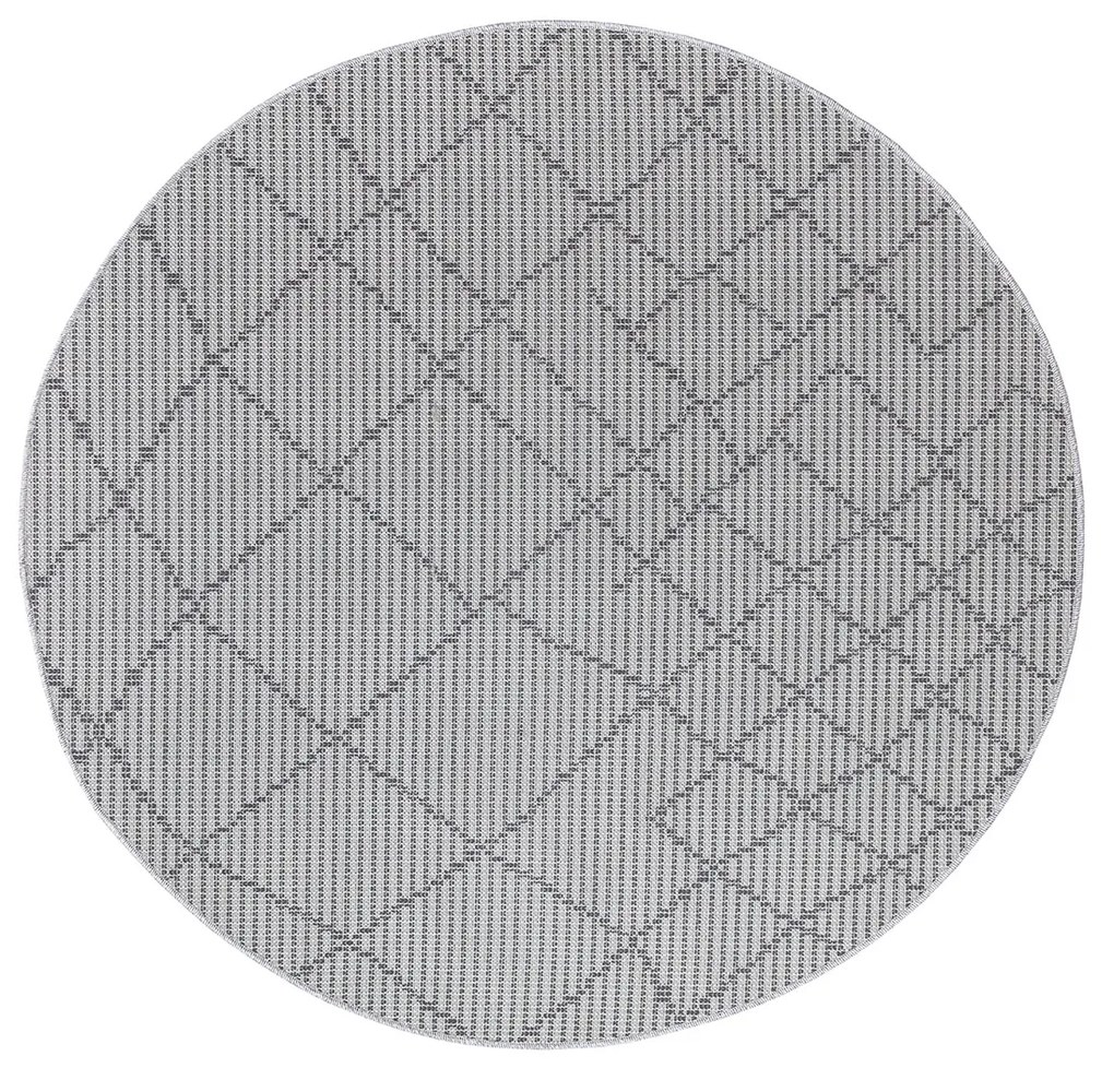Dekorstudio Šnúrkový okrúhly koberec PALM 3526 - antracitový Priemer koberca: 160cm