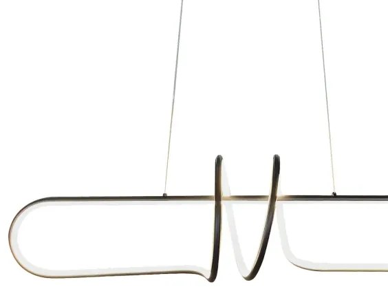 LED Luster na lanku VERTIGO LED/54W/230V čierna