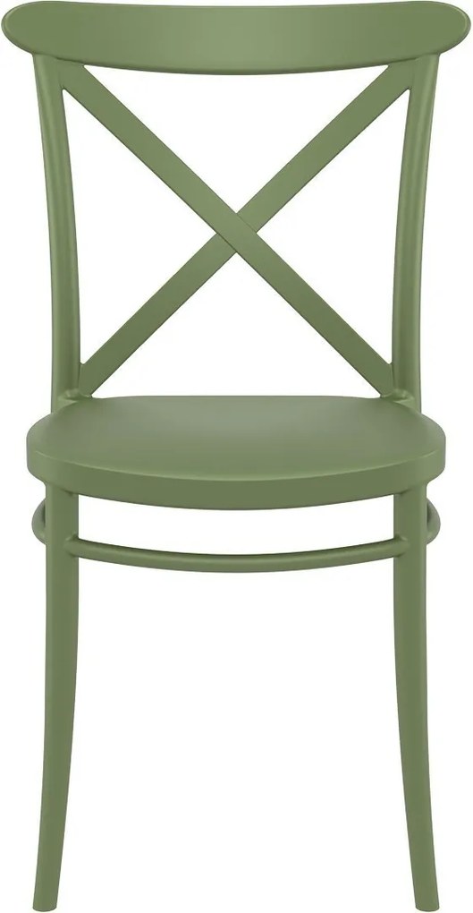 CROSS záhradná stolička bez podrúčok olive green