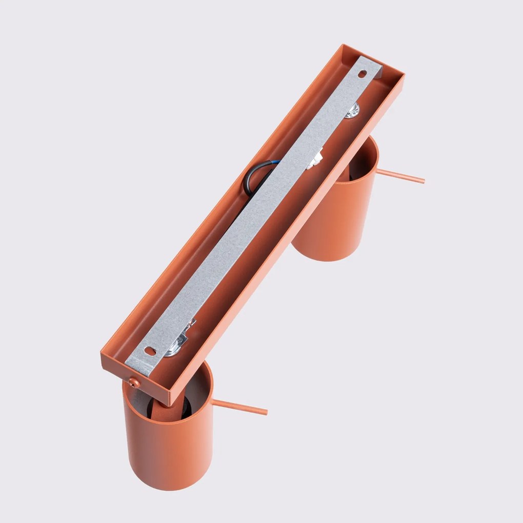 Bodové svietidlo Ring, 2x oranžové kovové tienidlo, (možnosť polohovania)