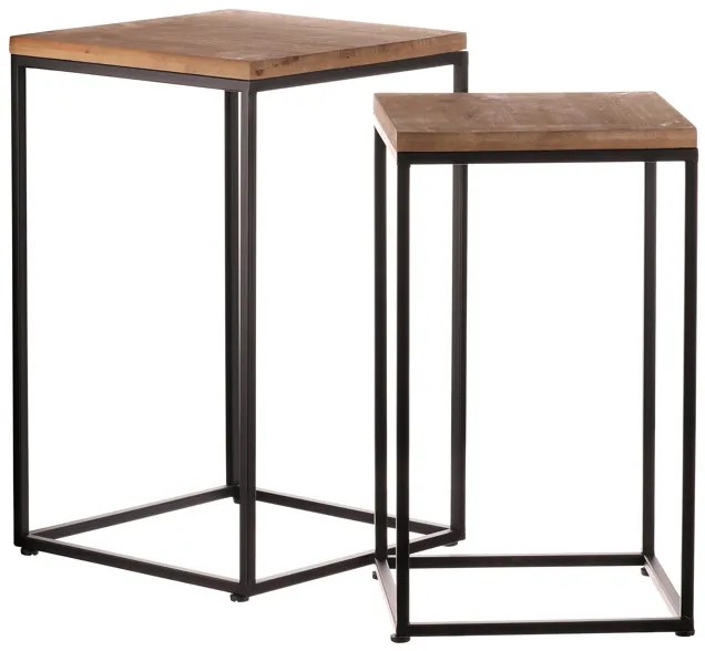 Autronic BONTEC Stojan na kvety - kov, drevená doska, cena za sadu 2 ks Farba: Prírodné