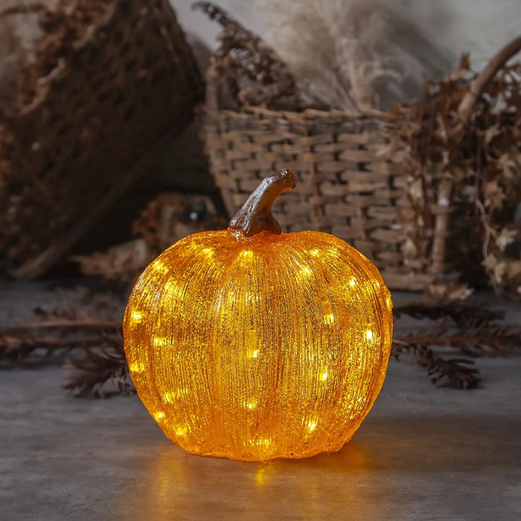 STAR TRADING Vonkajšie LED osvetlenie Harvy Pumpkin 28 cm