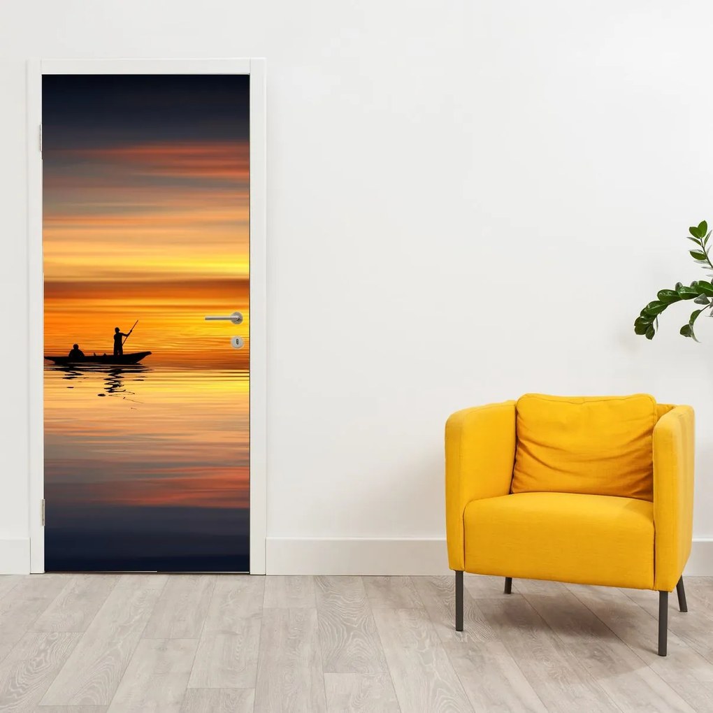 Fototapeta na dvere - Plavba na loďke (95x205cm)