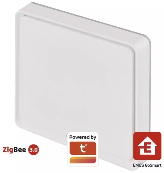 Vypínač 1-tlačidlový GoSmart 1xCR2430 Tuya biela