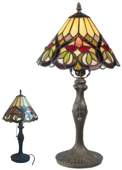 Metal Tiffany stolná lampa kolekcia BRIGHT Ø25*42