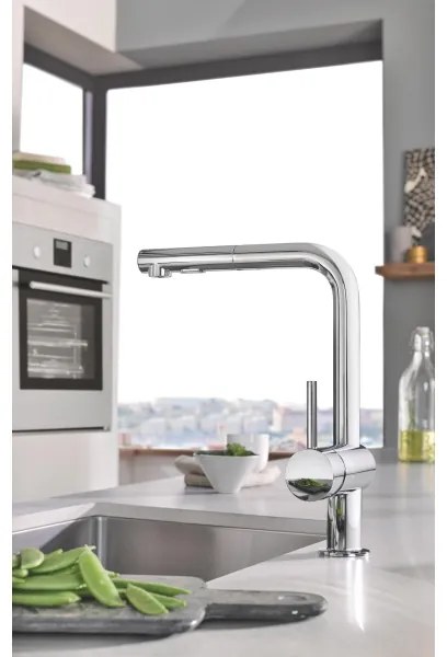 GROHE 30274000 - Drezová batéria L-výpusť lesklý chróm