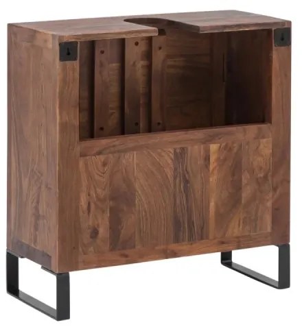 furniture-nabytek.cz - Masívna skrinka pod umývadlo Sydney z akácie, lakovaná, hnedá – 56×25×60 cm