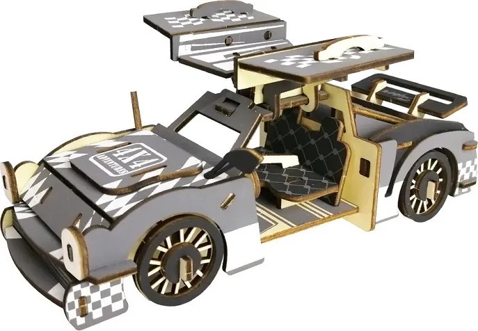 Dřevěné 3D puzzle Sportovní auto