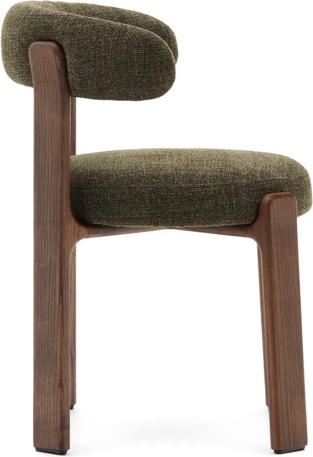 Kaki/hnedá jedálenská stolička z jaseňového dreva Granite – Kave Home