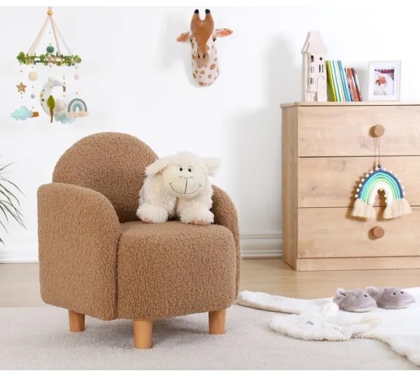 Detské kreslo DORY hnedé