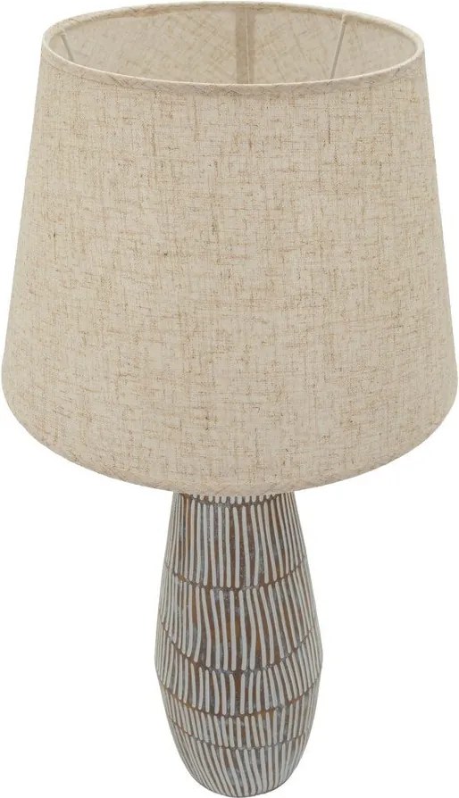 Krémovobiela stolová lampa s textilným tienidlom (výška 69,5 cm) Hanoi – Mauro Ferretti