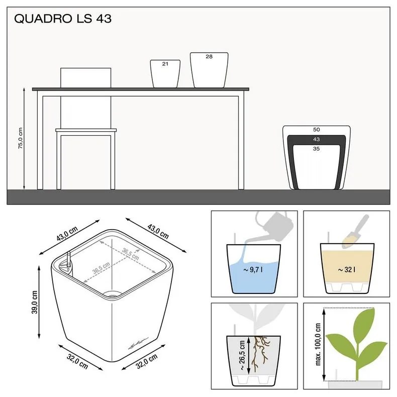 Quadro LS 43/40 all inclusive set antracit