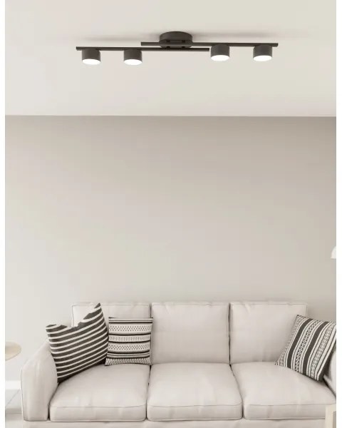 Stropné svietidlo FRAGMENT 4xGX53/12W/230V čierna