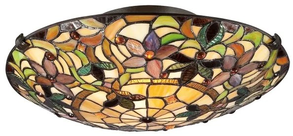 Elstead QZ-KAMI-F - Stropné svietidlo Tiffany KAMI 2xE27/60W/230V