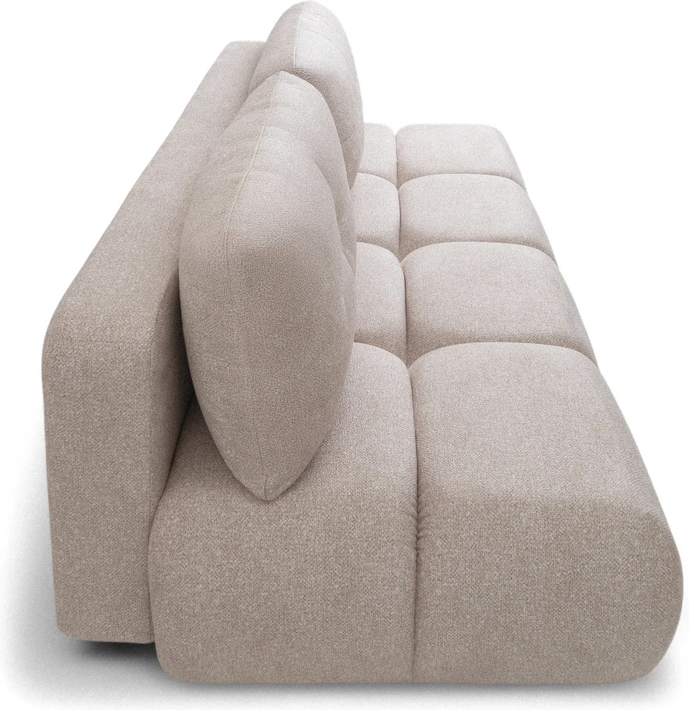 Rozkladacia pohovka Lerio - svetlobéžová hydrofóbna pletenina Blur 02